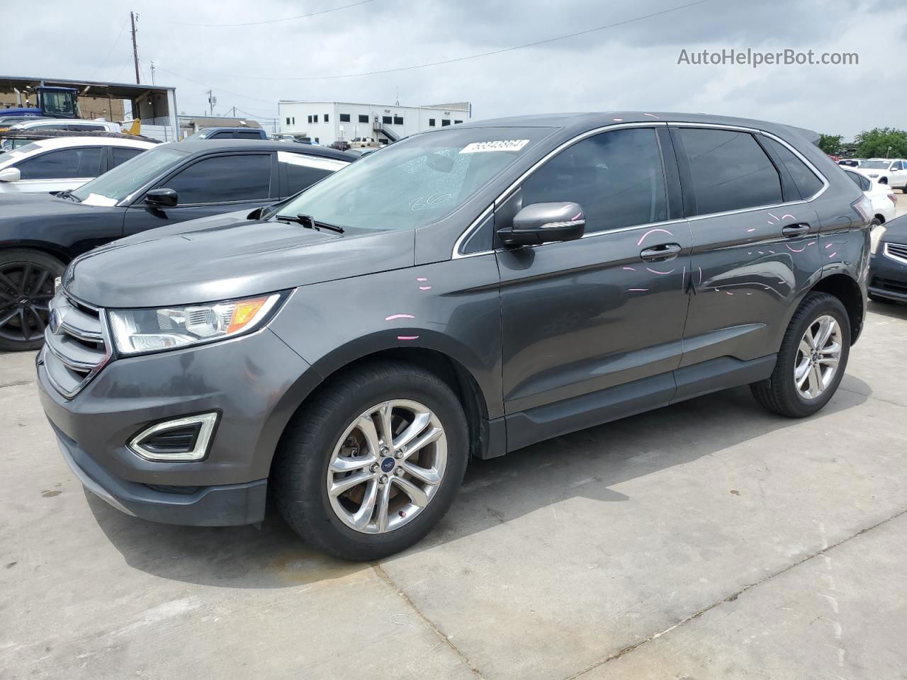 2016 Ford Edge Sel Gray vin: 2FMPK4J81GBB95969