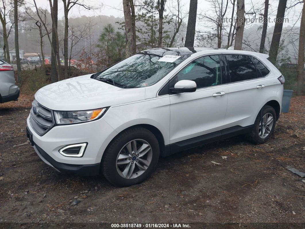 2018 Ford Edge Sel White vin: 2FMPK4J81JBB45922