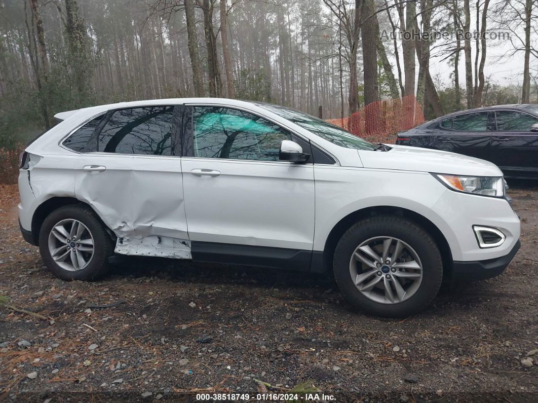 2018 Ford Edge Sel White vin: 2FMPK4J81JBB45922