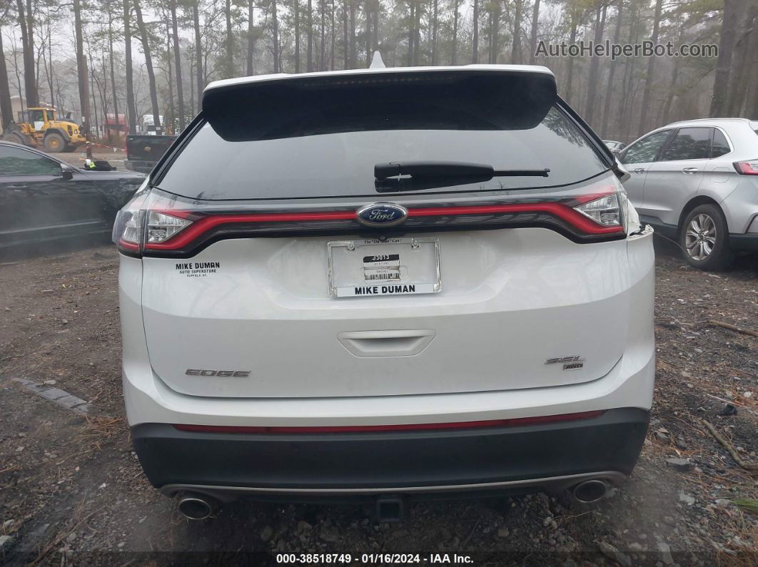 2018 Ford Edge Sel White vin: 2FMPK4J81JBB45922