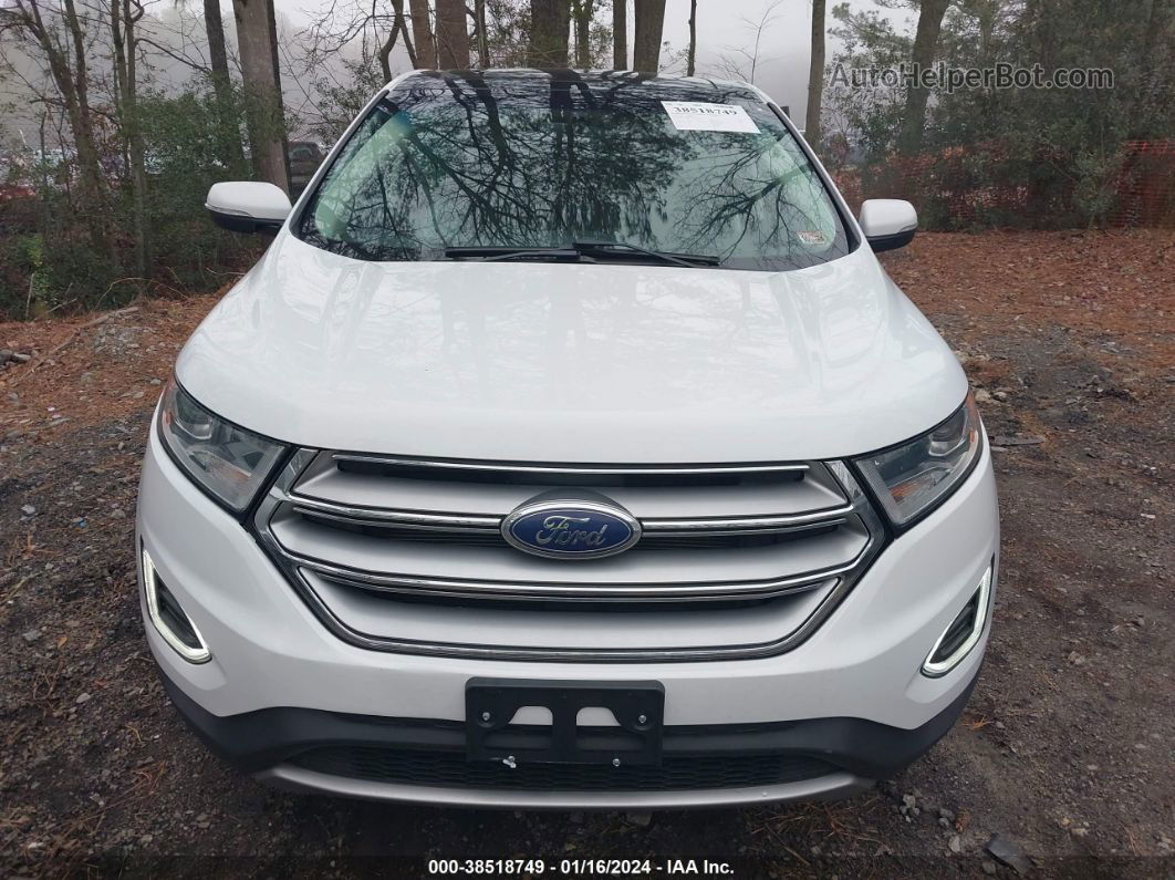 2018 Ford Edge Sel White vin: 2FMPK4J81JBB45922