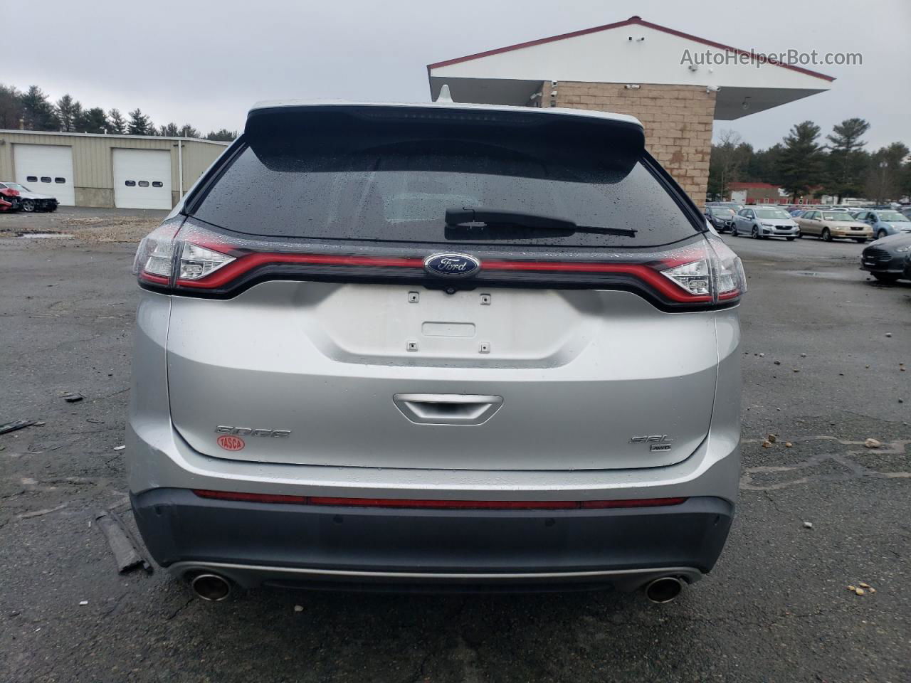 2018 Ford Edge Sel Silver vin: 2FMPK4J81JBB47217