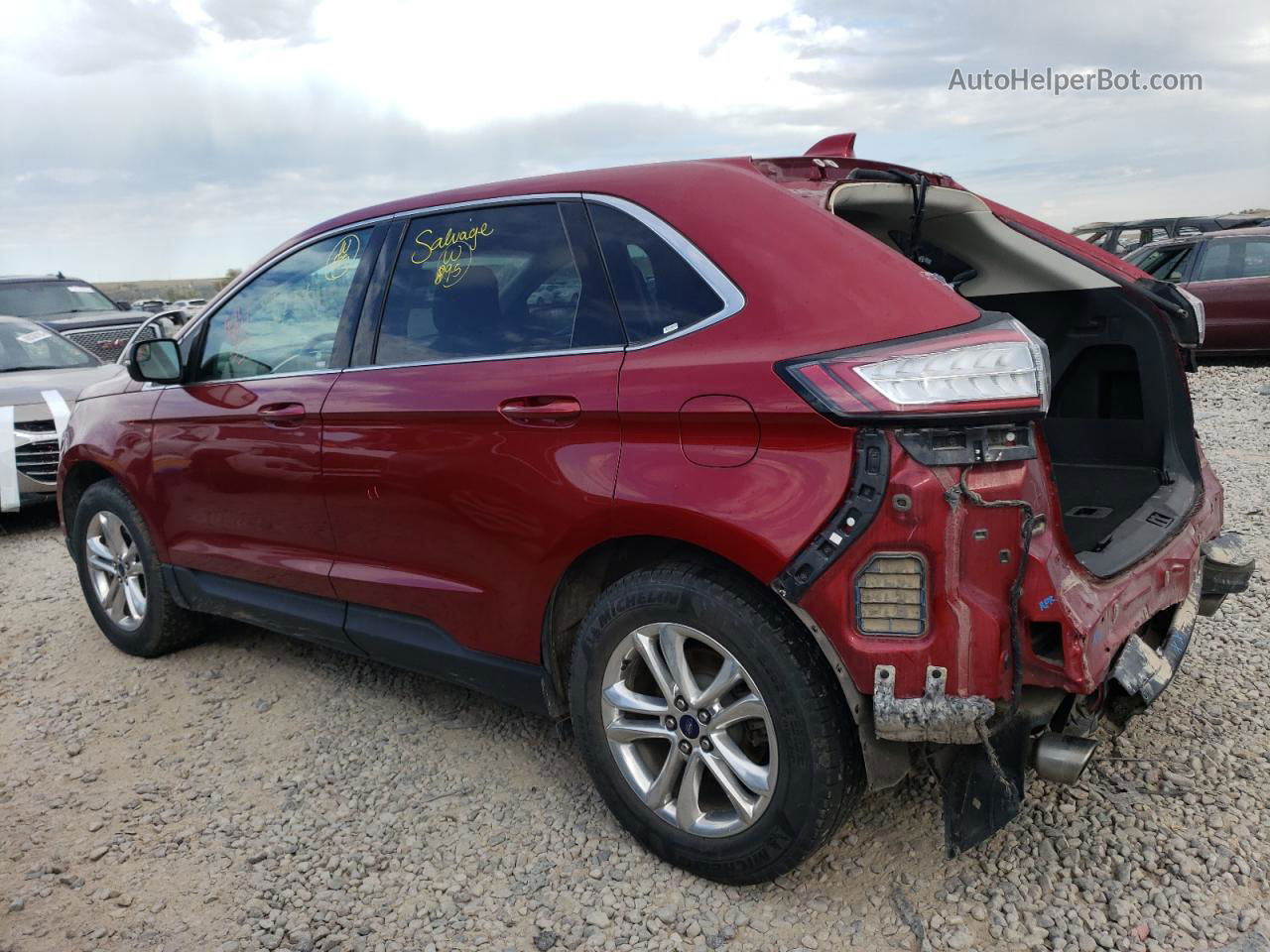 2018 Ford Edge Sel Red vin: 2FMPK4J81JBC62089