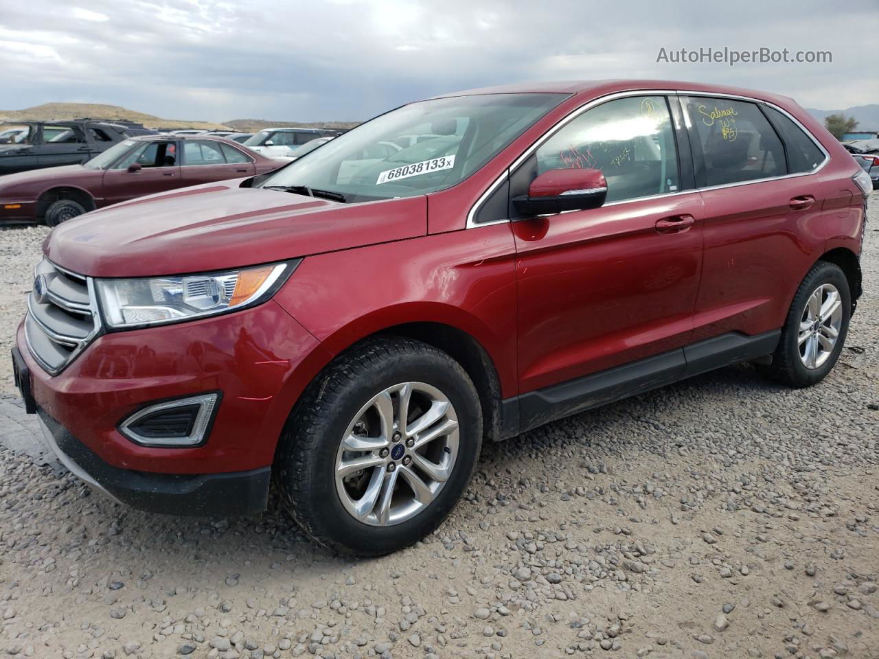 2018 Ford Edge Sel Red vin: 2FMPK4J81JBC62089