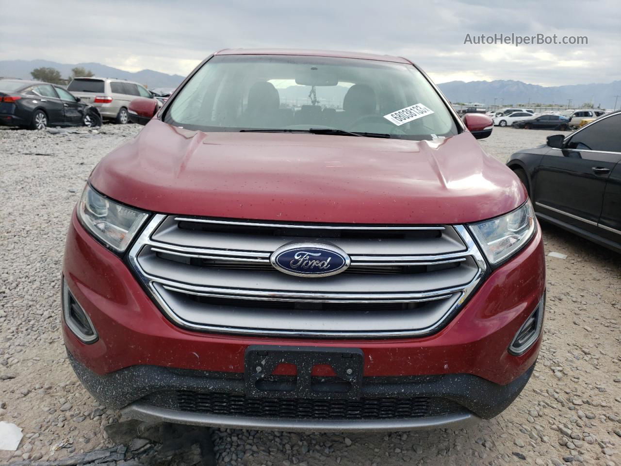 2018 Ford Edge Sel Red vin: 2FMPK4J81JBC62089