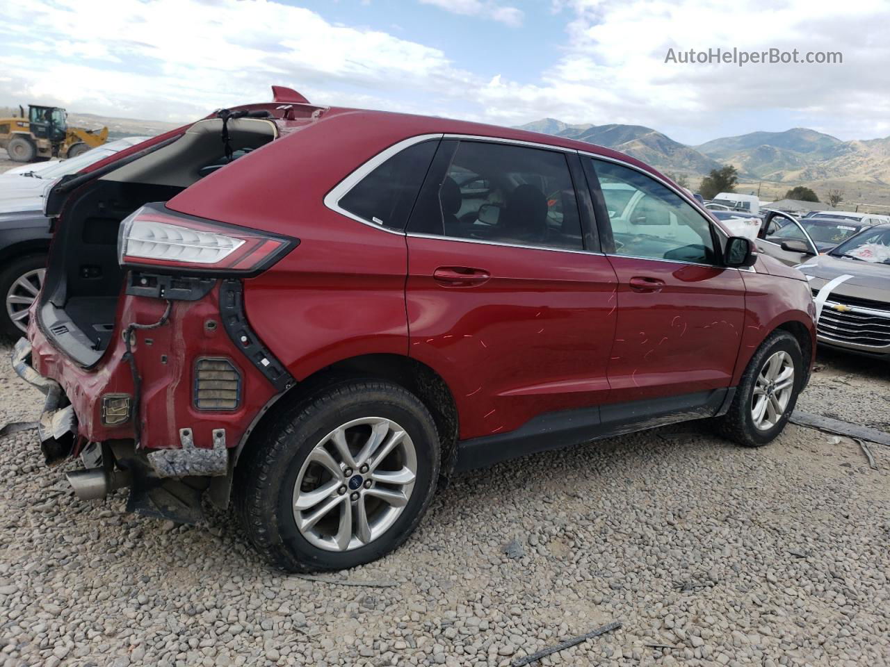 2018 Ford Edge Sel Red vin: 2FMPK4J81JBC62089