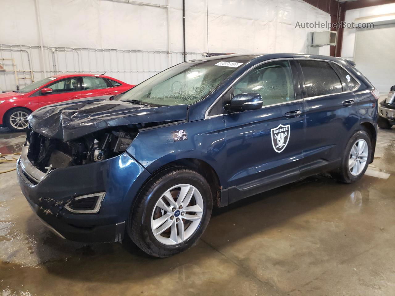 2017 Ford Edge Sel Blue vin: 2FMPK4J82HBB52162