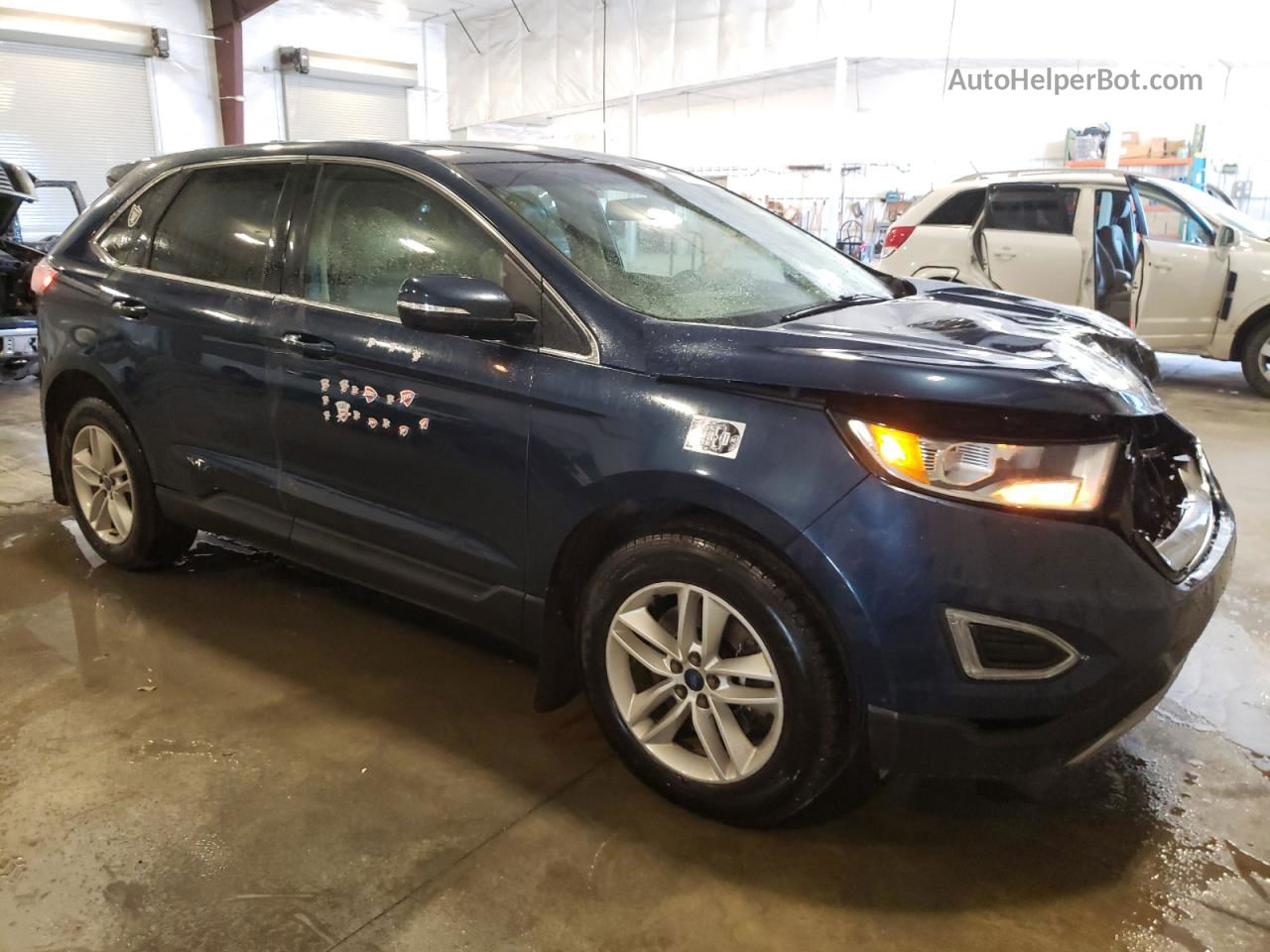 2017 Ford Edge Sel Blue vin: 2FMPK4J82HBB52162