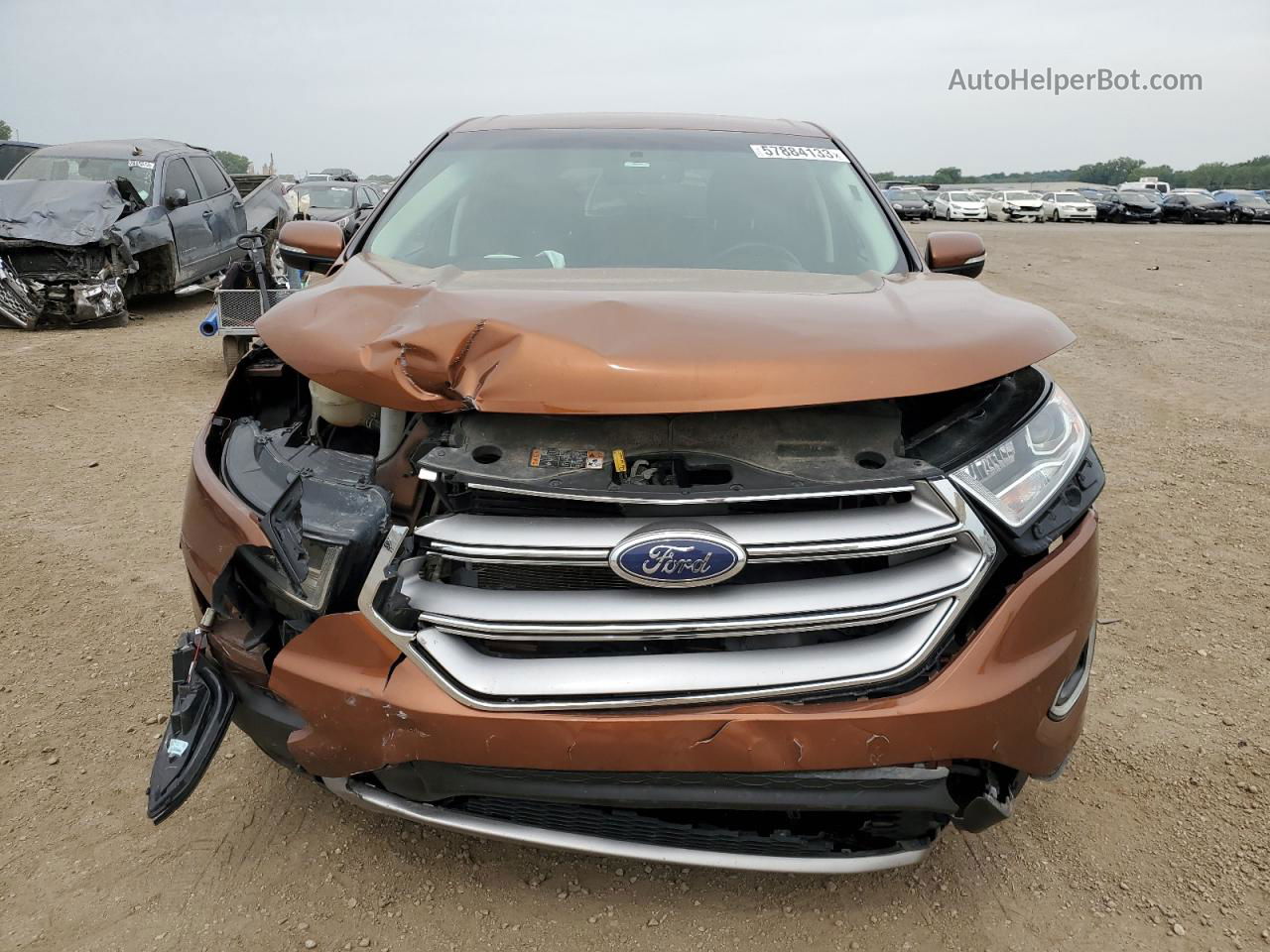 2017 Ford Edge Sel Оранжевый vin: 2FMPK4J82HBC28317