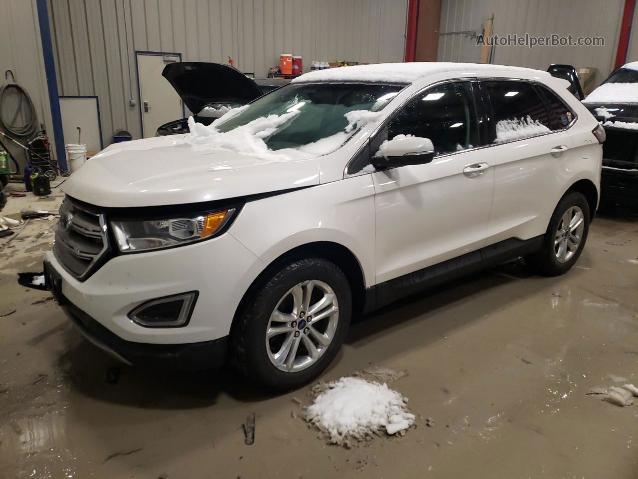 2017 Ford Edge Sel White vin: 2FMPK4J82HBC46266