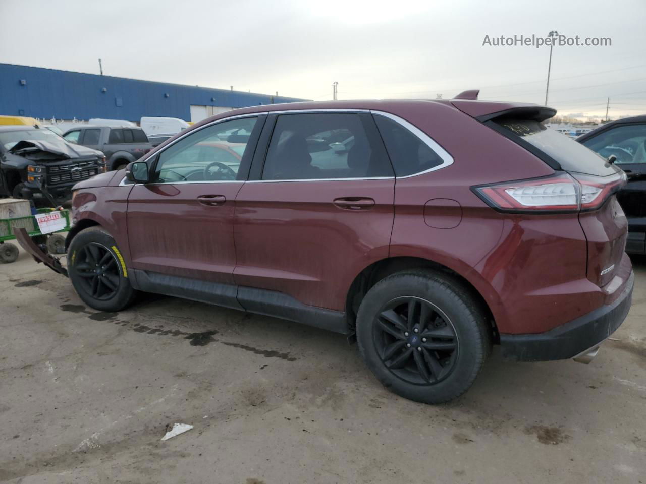 2018 Ford Edge Sel Burgundy vin: 2FMPK4J82JBB24609