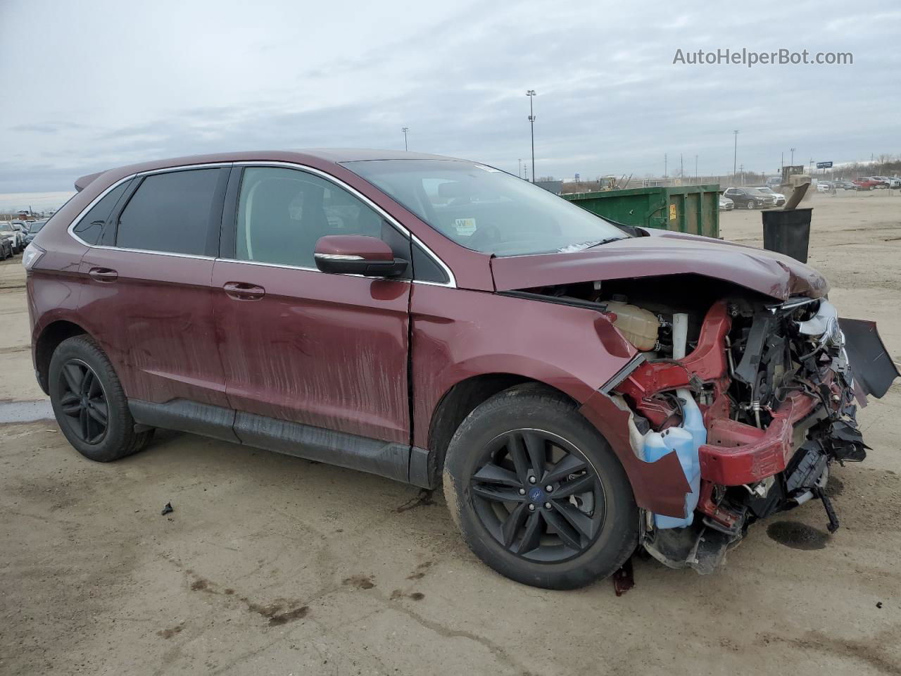 2018 Ford Edge Sel Бордовый vin: 2FMPK4J82JBB24609