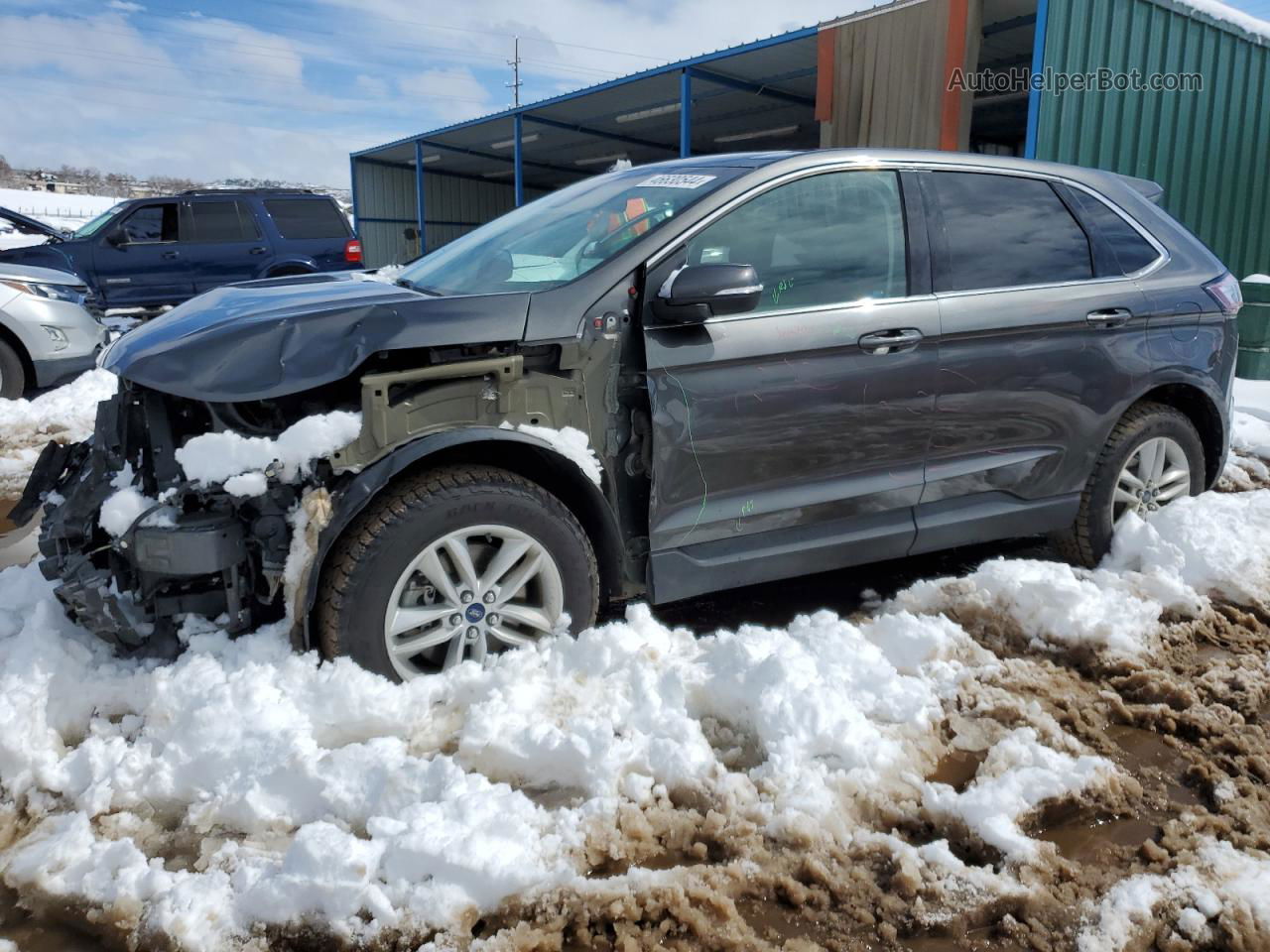 2018 Ford Edge Sel Gray vin: 2FMPK4J82JBB69873