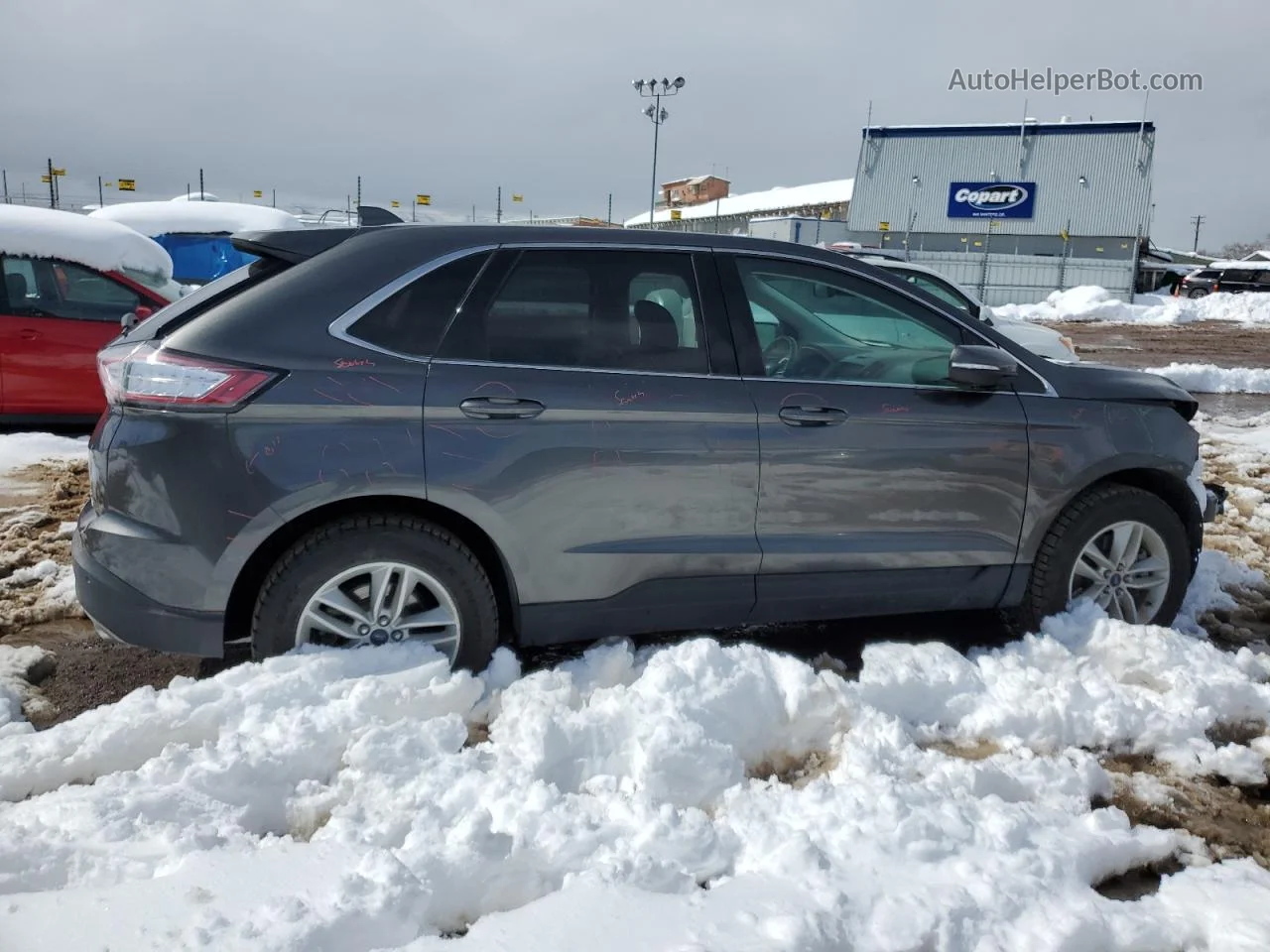 2018 Ford Edge Sel Gray vin: 2FMPK4J82JBB69873