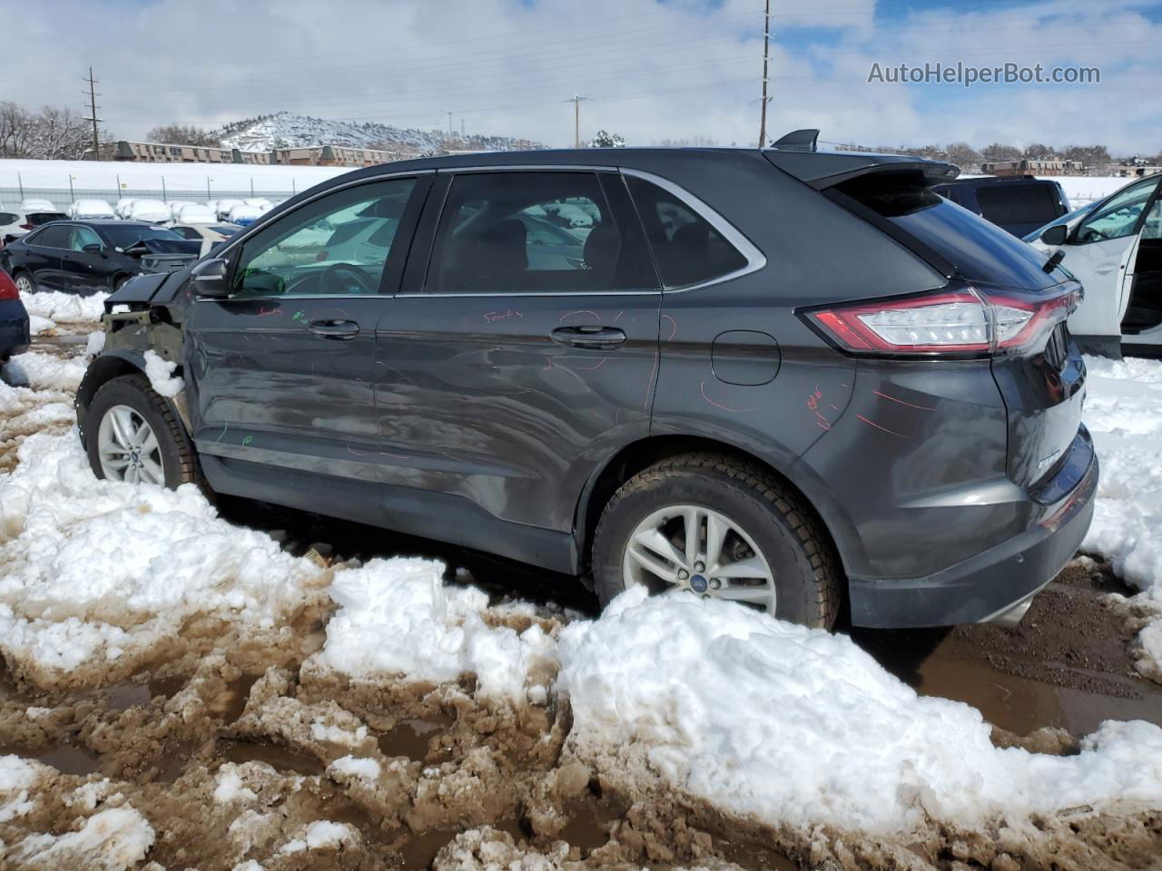 2018 Ford Edge Sel Gray vin: 2FMPK4J82JBB69873