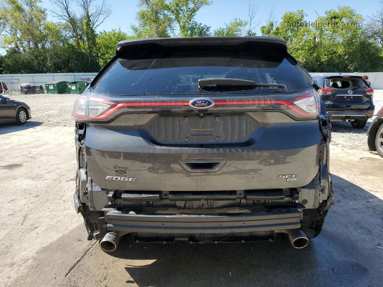 2018 Ford Edge Sel Charcoal vin: 2FMPK4J82JBC31238