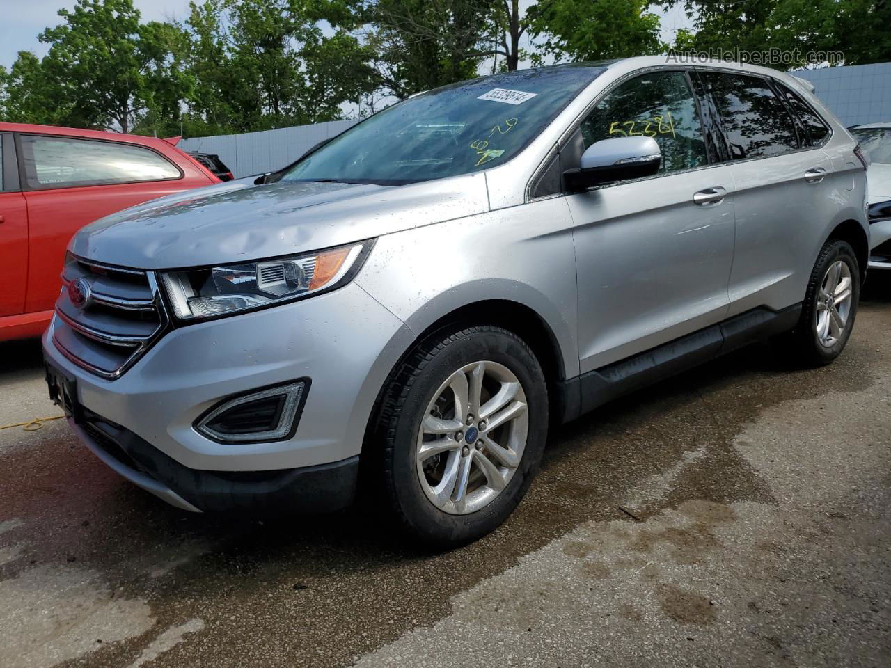 2016 Ford Edge Sel Silver vin: 2FMPK4J83GBC35243