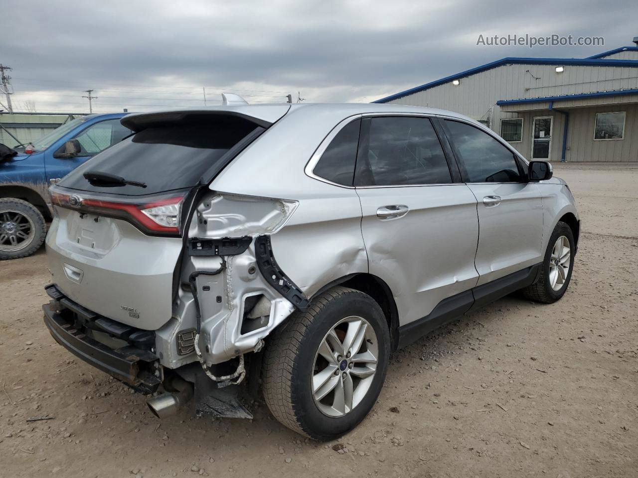 2016 Ford Edge Sel Silver vin: 2FMPK4J83GBC62216