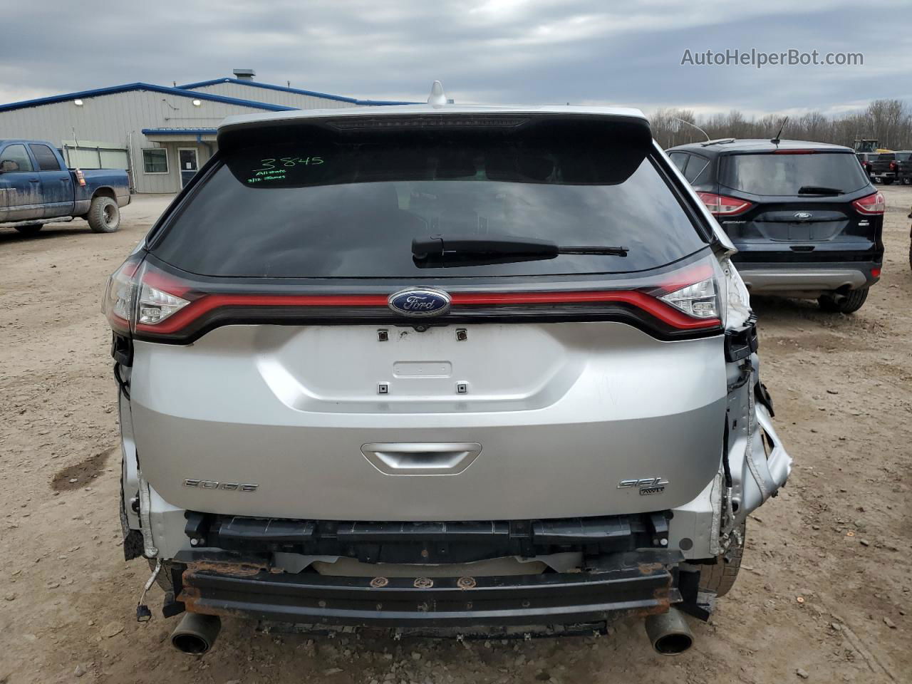 2016 Ford Edge Sel Silver vin: 2FMPK4J83GBC62216