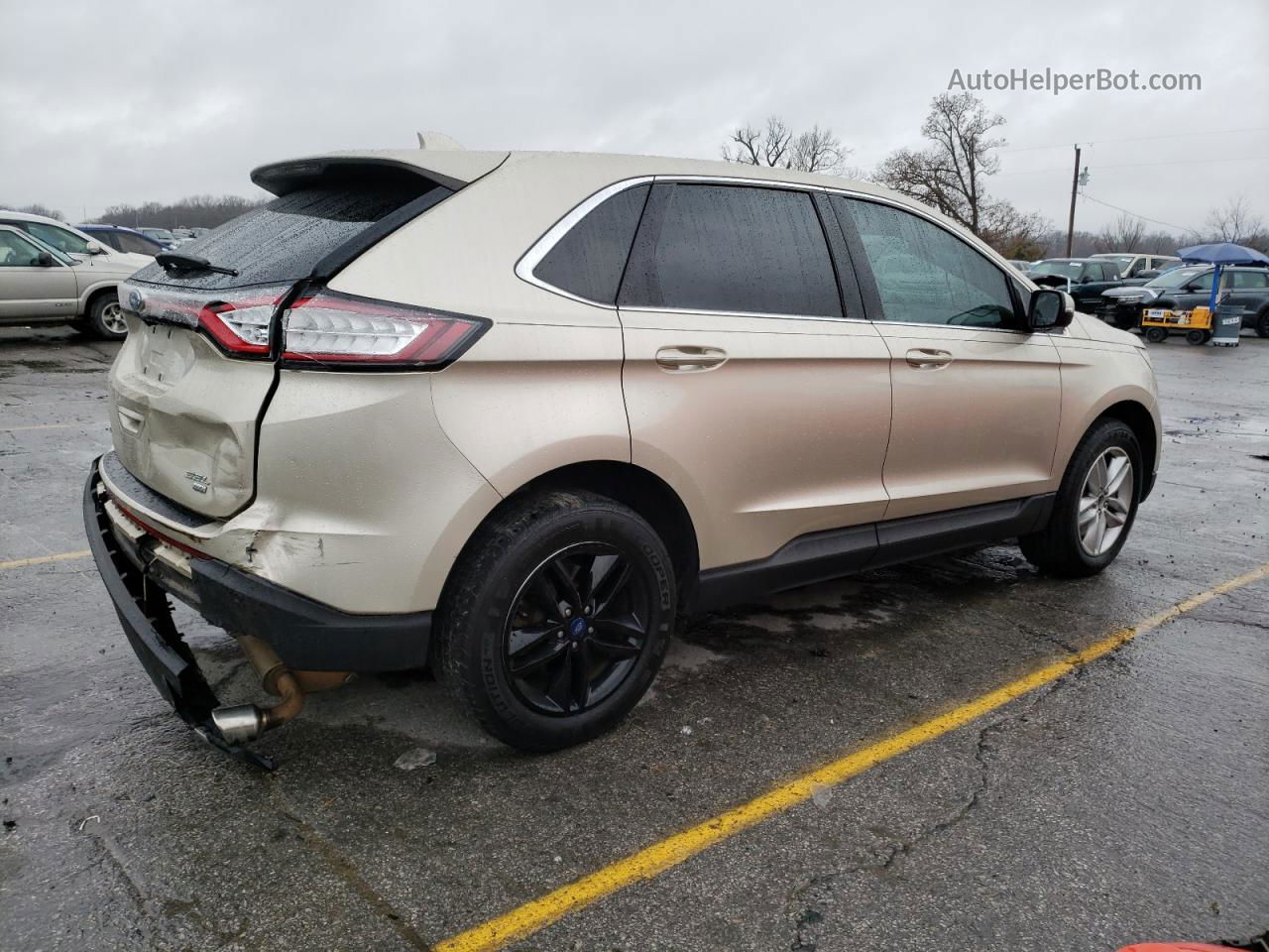 2017 Ford Edge Sel Gold vin: 2FMPK4J83HBC29718