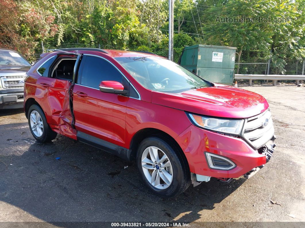 2018 Ford Edge Sel Red vin: 2FMPK4J83JBB51074