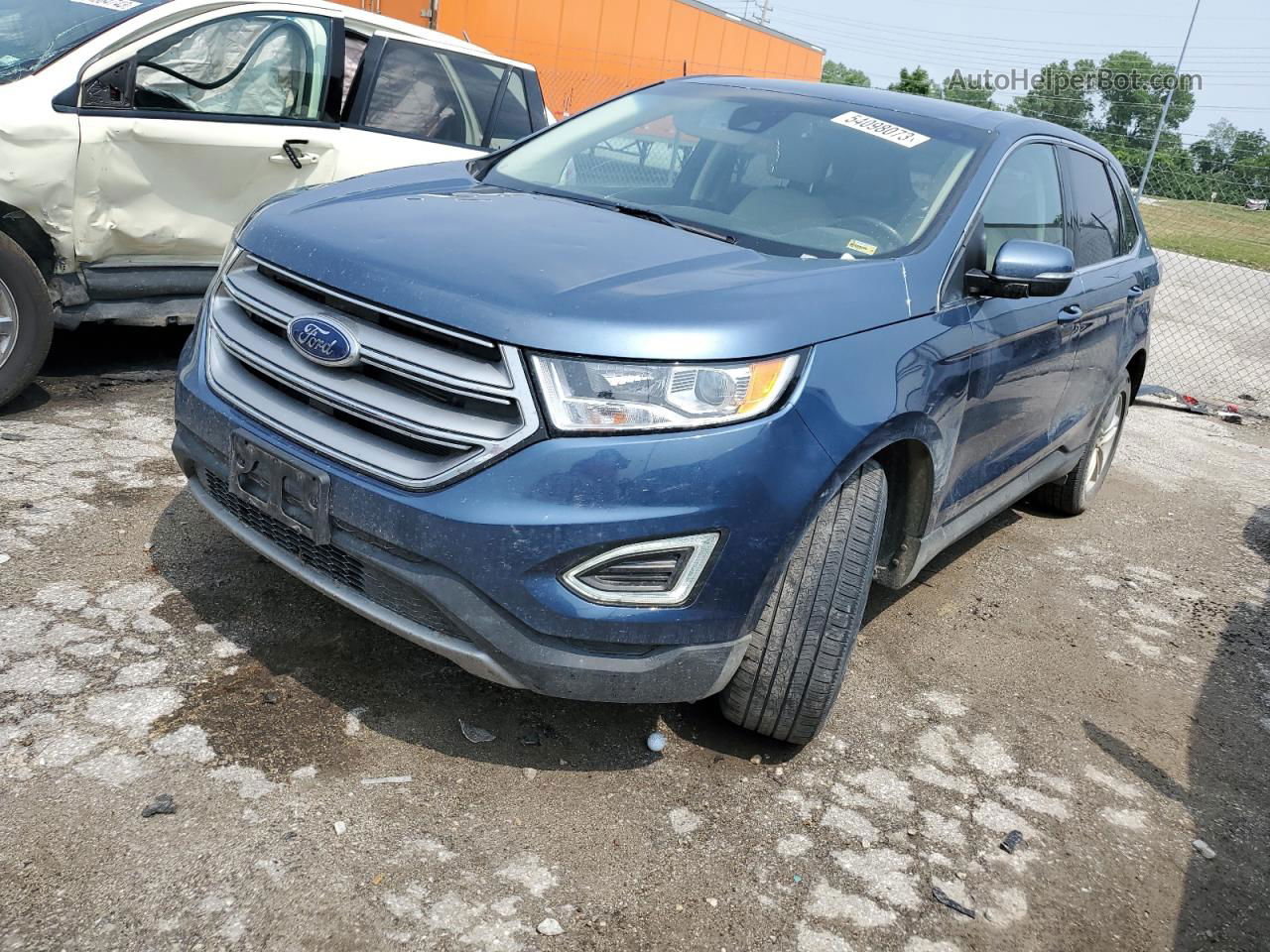 2018 Ford Edge Sel Blue vin: 2FMPK4J83JBB66982