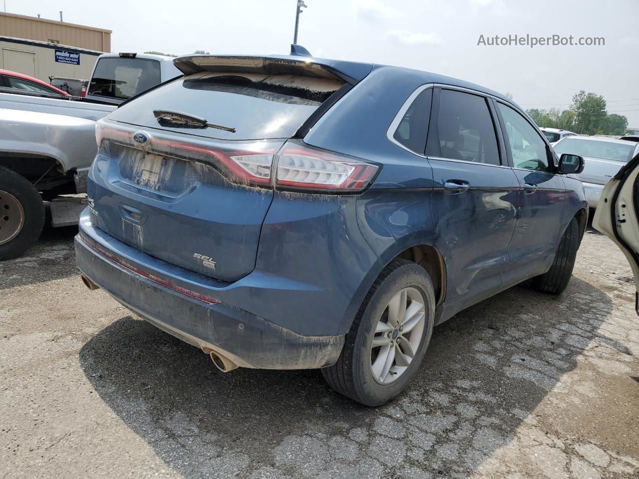 2018 Ford Edge Sel Blue vin: 2FMPK4J83JBB66982