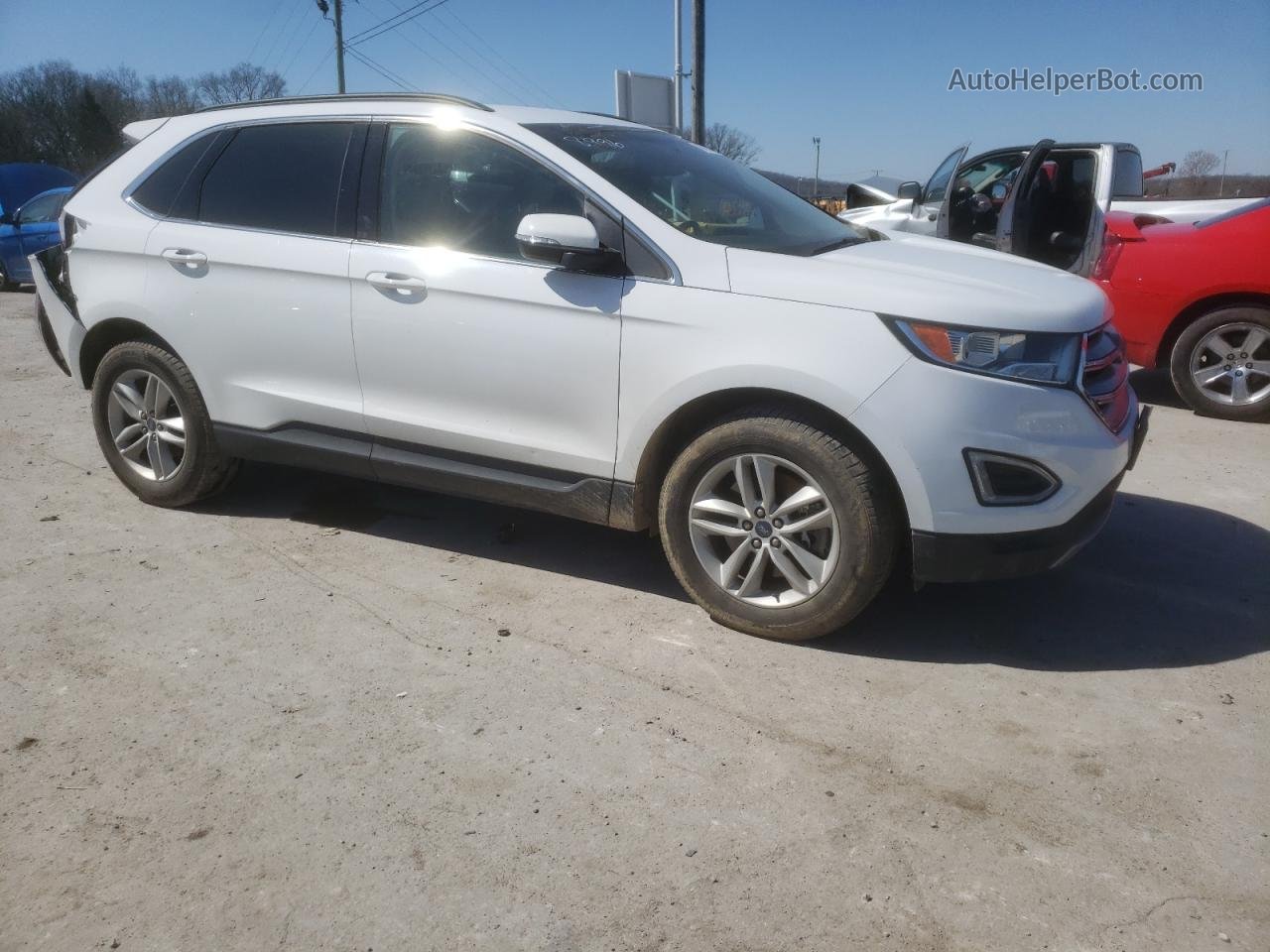 2018 Ford Edge Sel Белый vin: 2FMPK4J83JBB88996