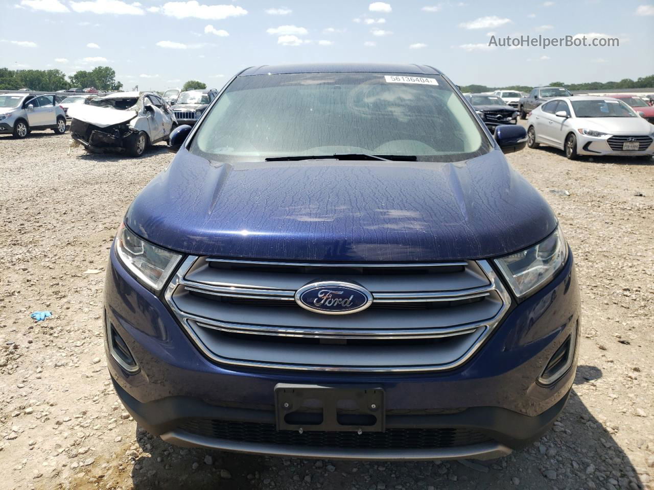 2016 Ford Edge Sel Синий vin: 2FMPK4J84GBB73965