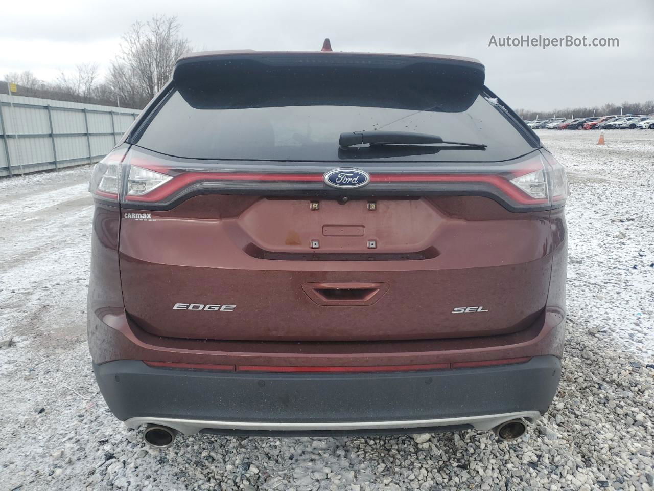 2016 Ford Edge Sel Бордовый vin: 2FMPK4J84GBC13526