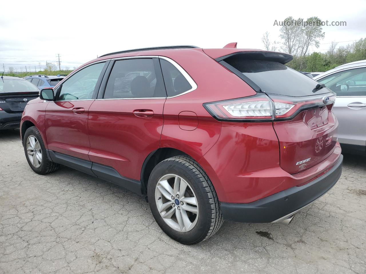 2016 Ford Edge Sel Темно-бордовый vin: 2FMPK4J84GBC66260