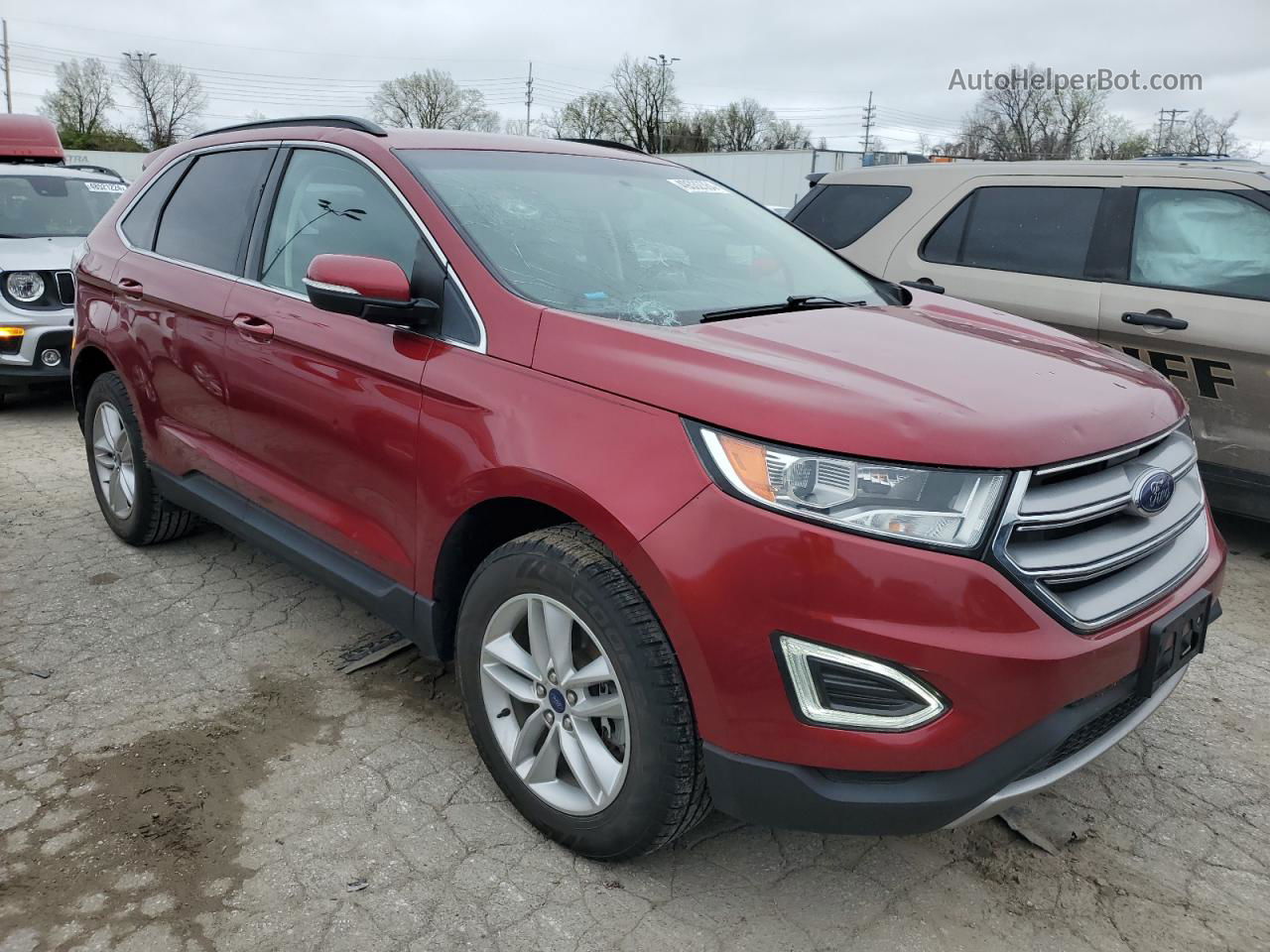 2016 Ford Edge Sel Темно-бордовый vin: 2FMPK4J84GBC66260