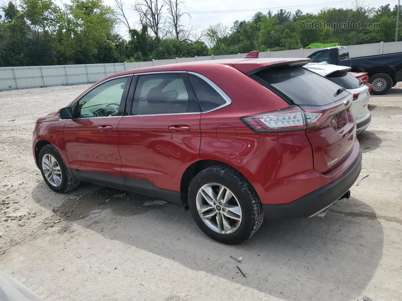 2017 Ford Edge Sel Red vin: 2FMPK4J84HBB26324