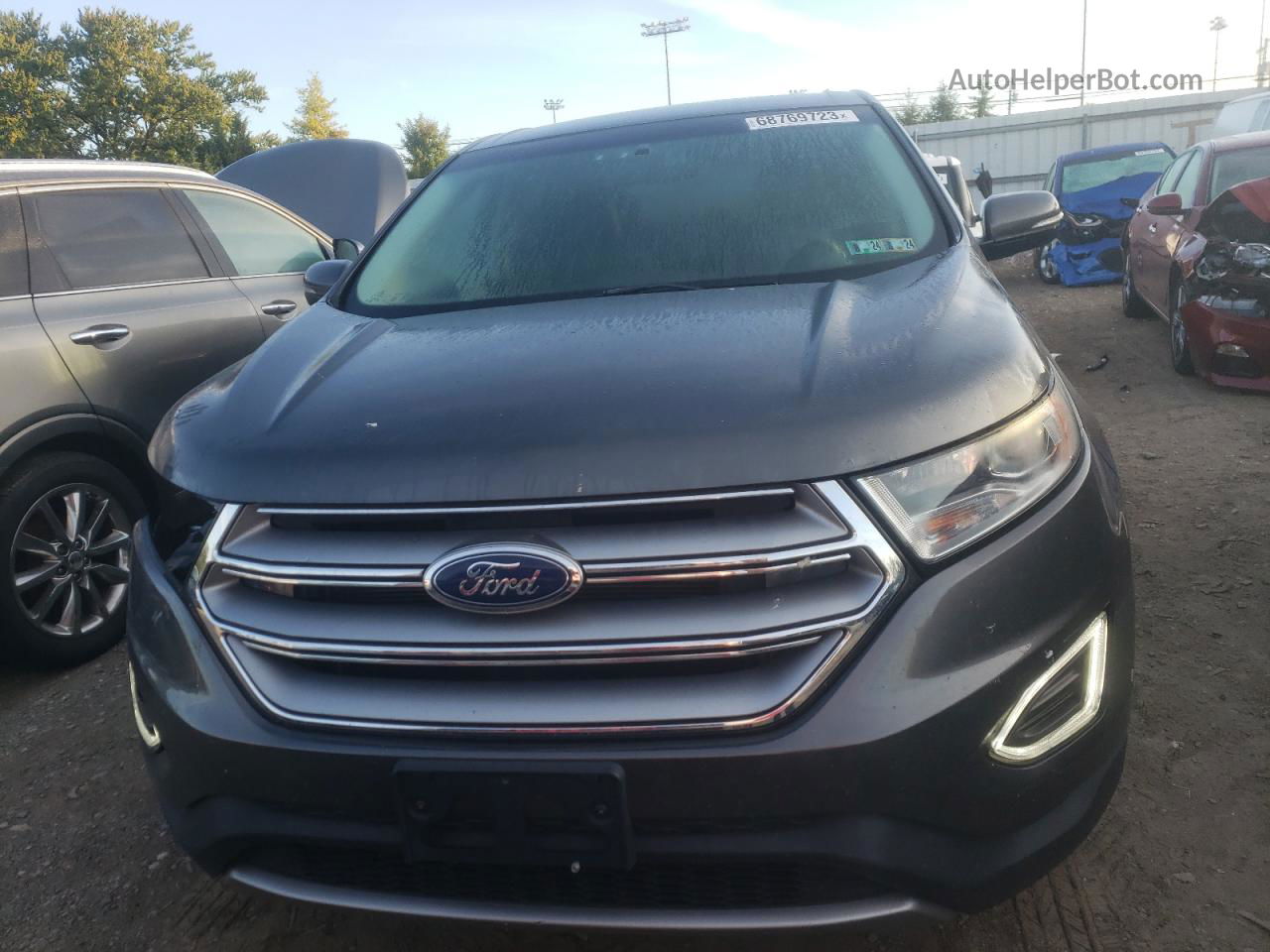 2017 Ford Edge Sel Gray vin: 2FMPK4J84HBB81470