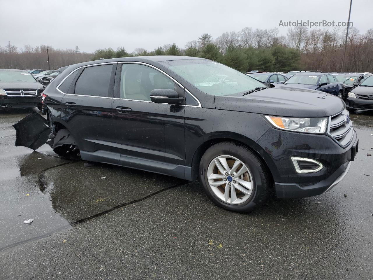 2017 Ford Edge Sel Черный vin: 2FMPK4J84HBC04505