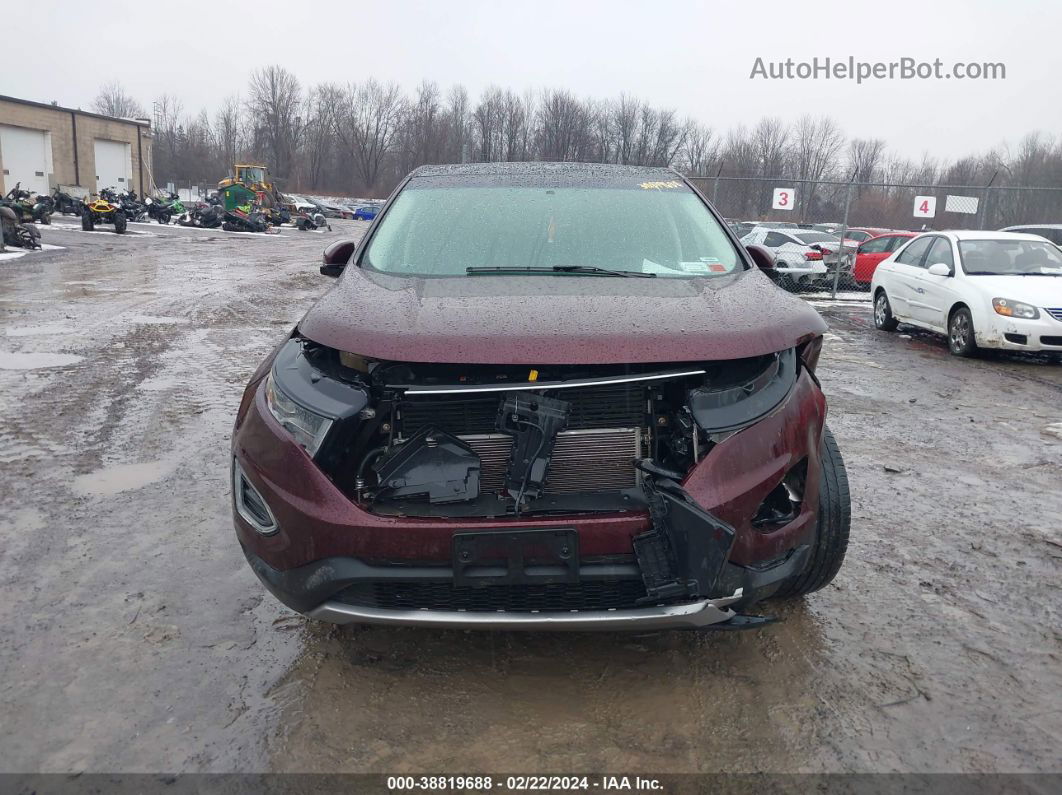 2018 Ford Edge Sel Maroon vin: 2FMPK4J84JBB55814