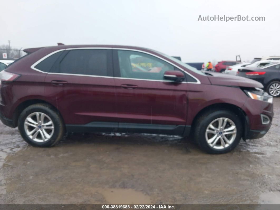 2018 Ford Edge Sel Maroon vin: 2FMPK4J84JBB55814