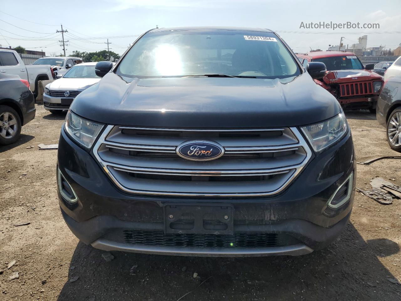 2018 Ford Edge Sel Black vin: 2FMPK4J84JBB66117