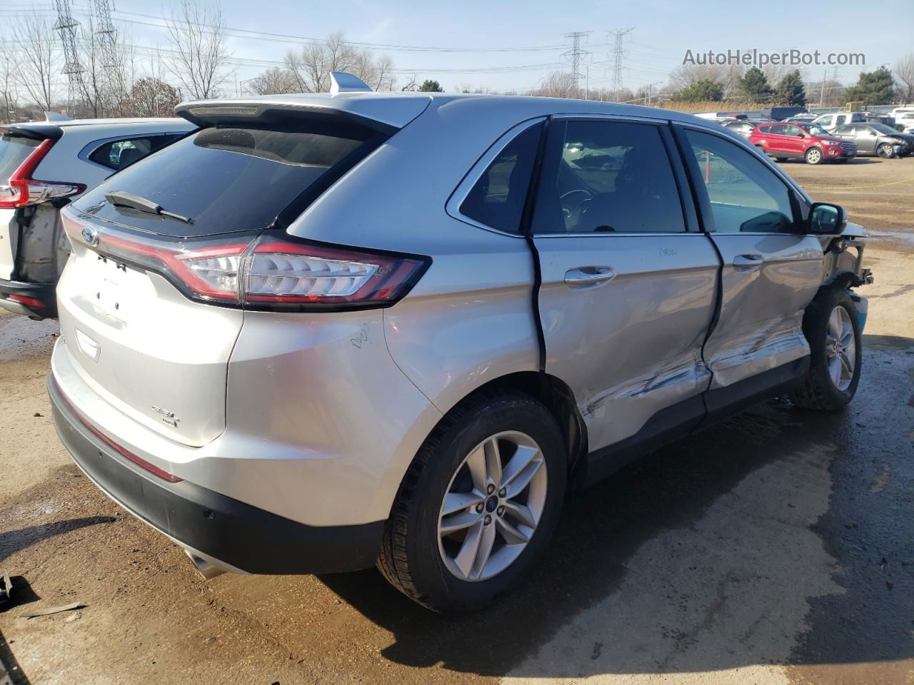 2016 Ford Edge Sel Silver vin: 2FMPK4J85GBC04883