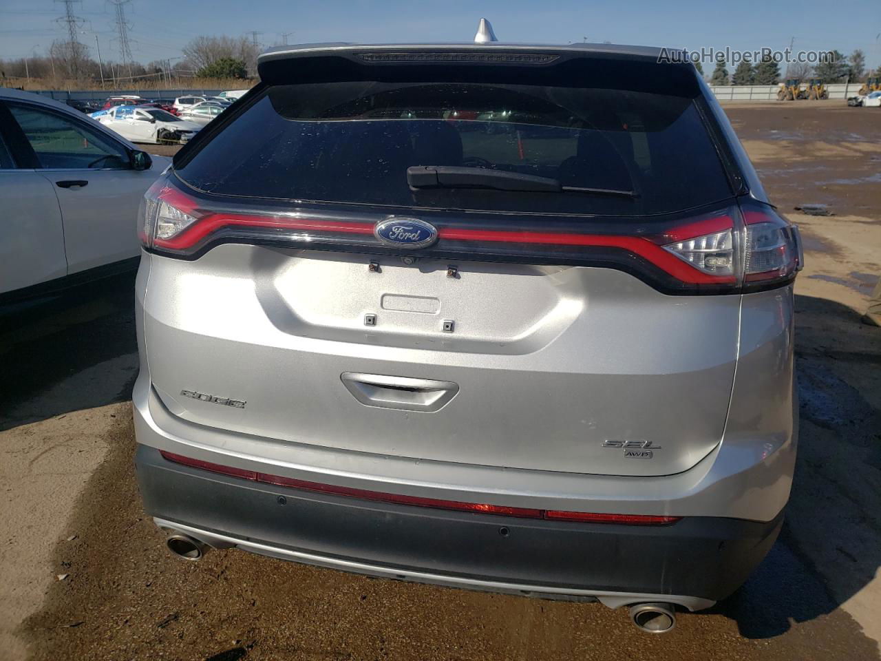 2016 Ford Edge Sel Silver vin: 2FMPK4J85GBC04883