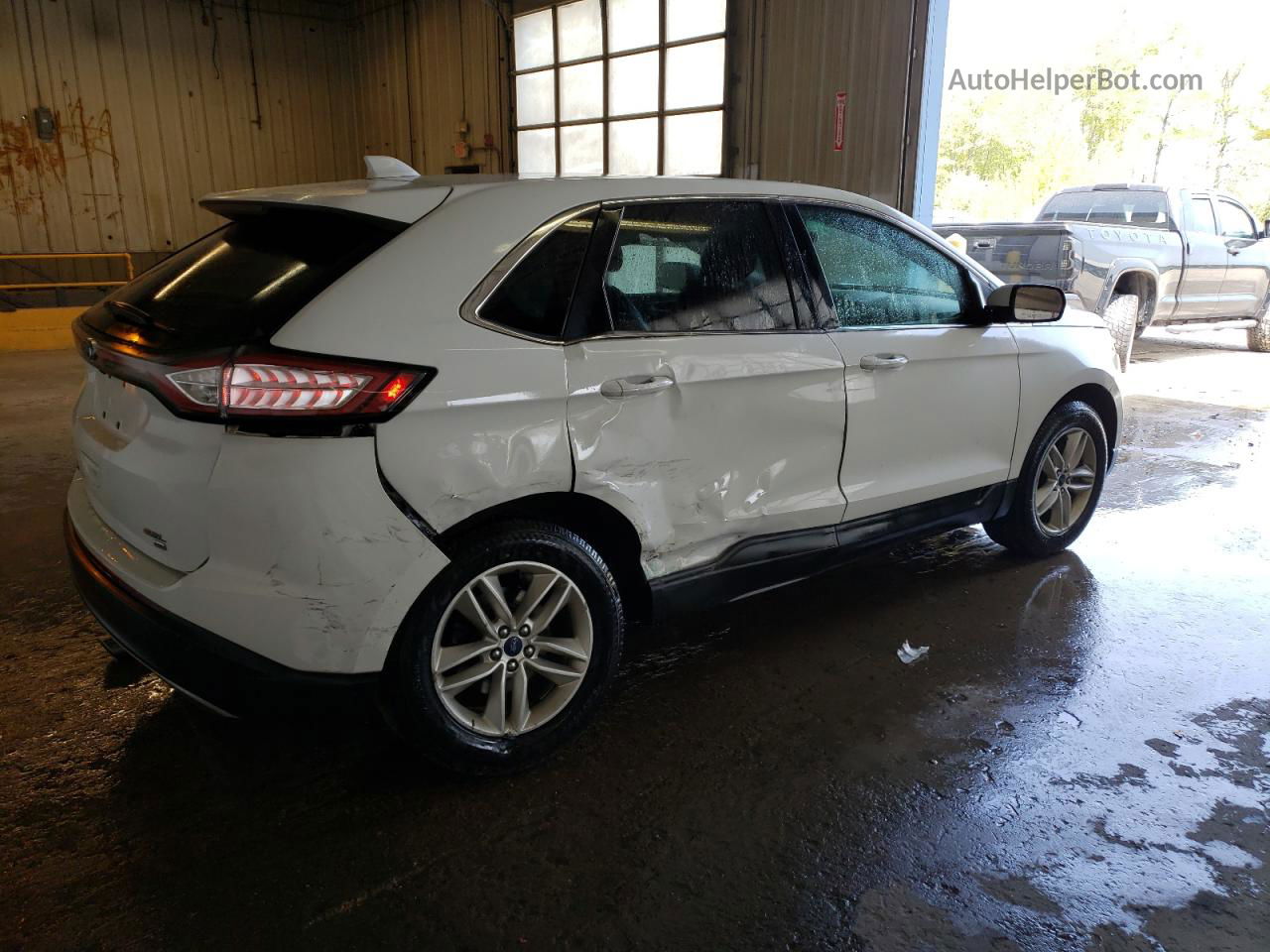 2017 Ford Edge Sel White vin: 2FMPK4J85HBB40071