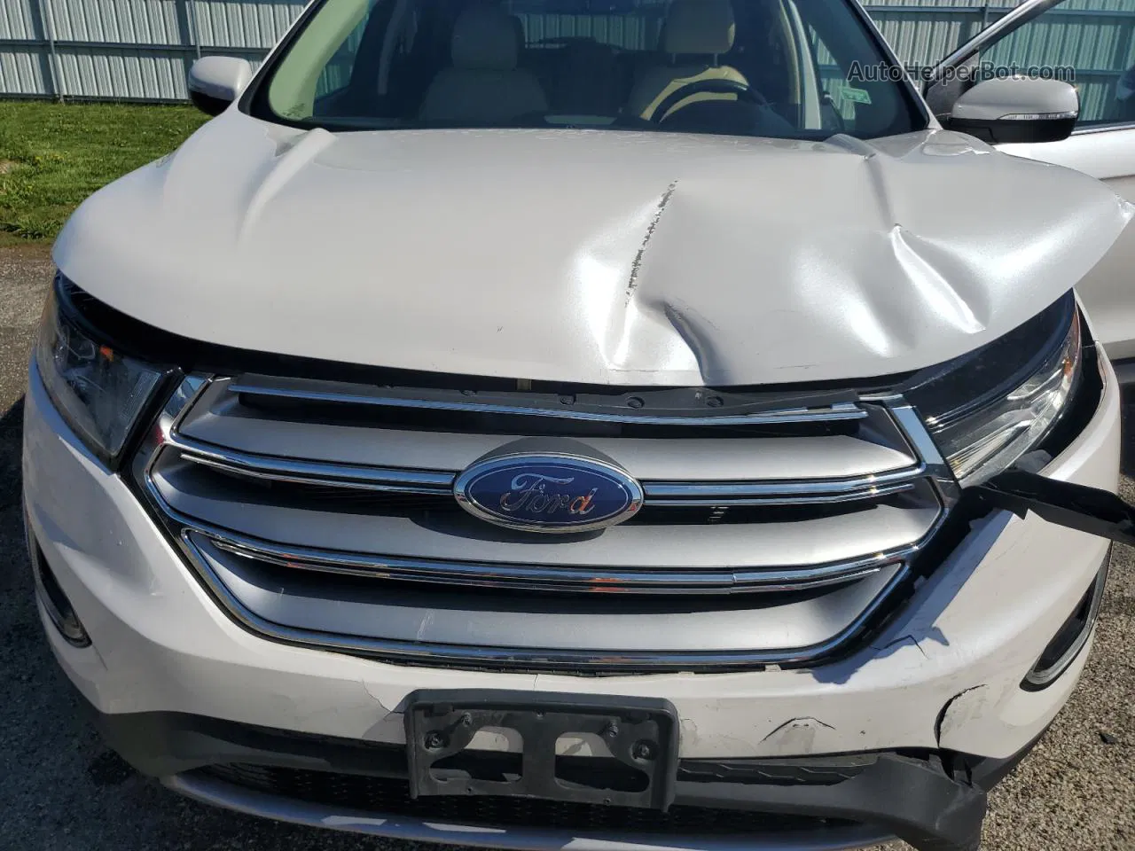 2017 Ford Edge Sel White vin: 2FMPK4J85HBB40295