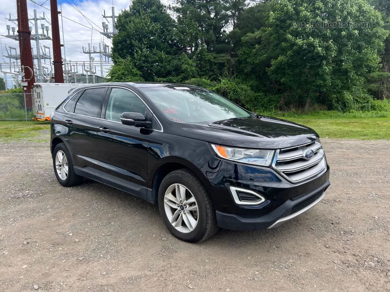 2017 Ford Edge Sel Black vin: 2FMPK4J85HBB66153