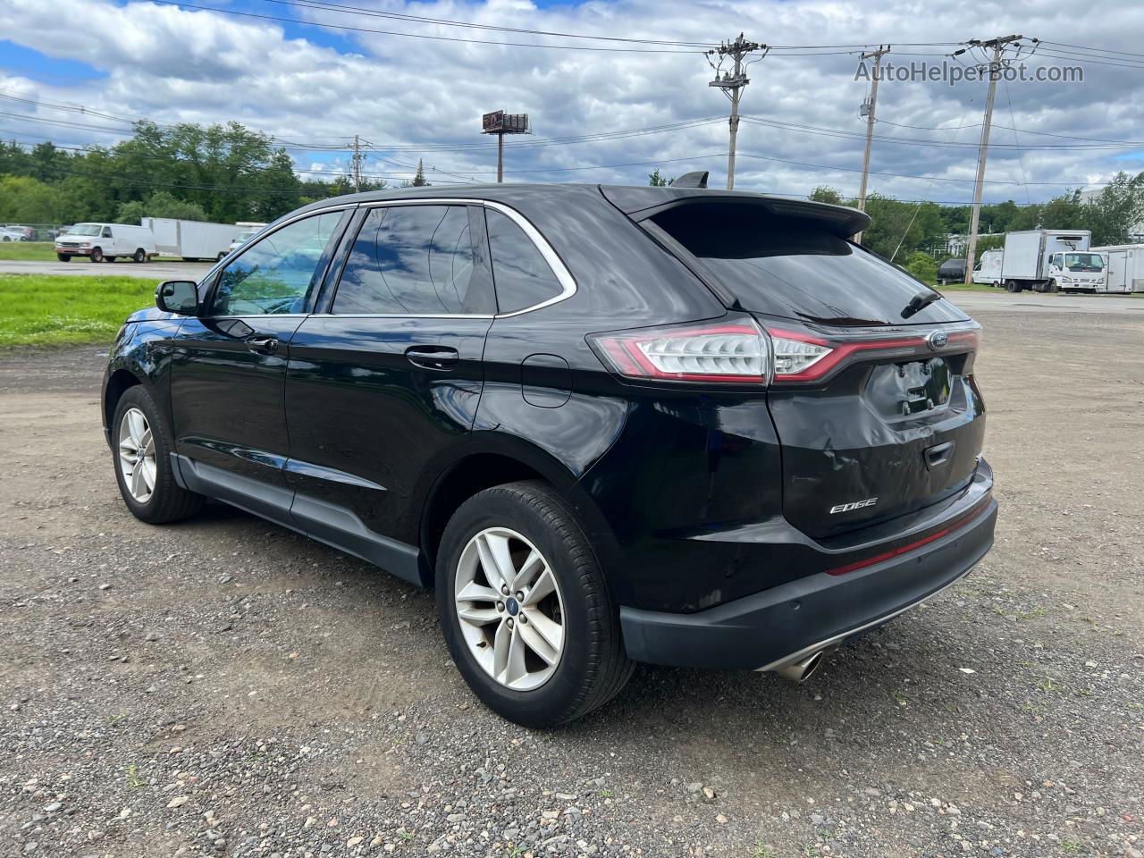 2017 Ford Edge Sel Black vin: 2FMPK4J85HBB66153