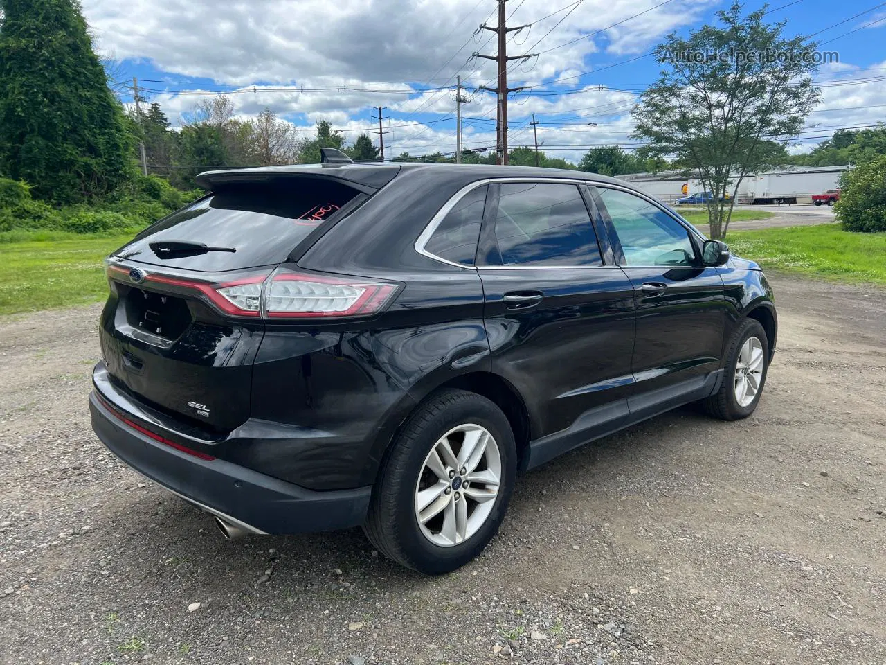 2017 Ford Edge Sel Черный vin: 2FMPK4J85HBB66153