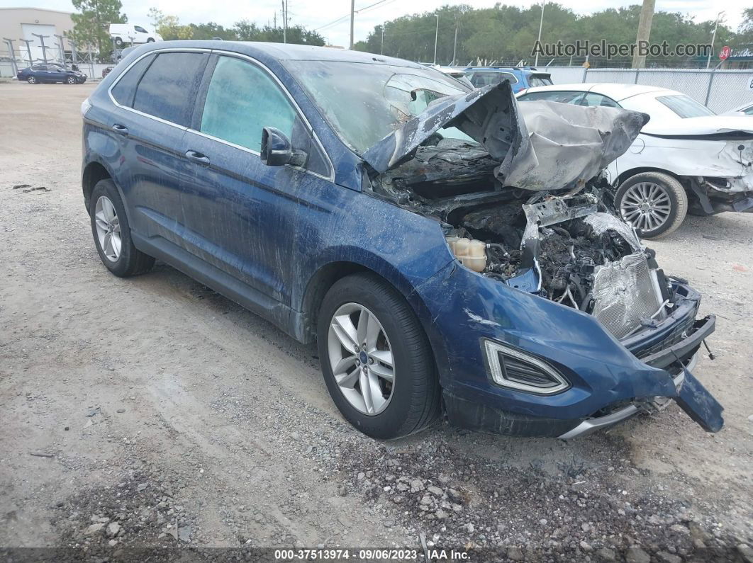 2017 Ford Edge Sel Blue vin: 2FMPK4J85HBB95880