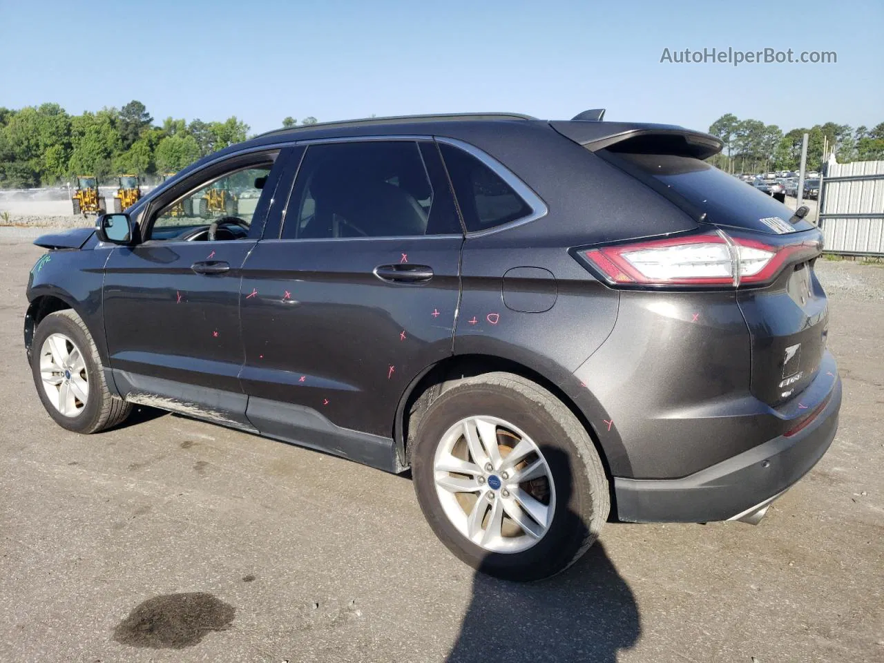 2017 Ford Edge Sel Gray vin: 2FMPK4J85HBB98911