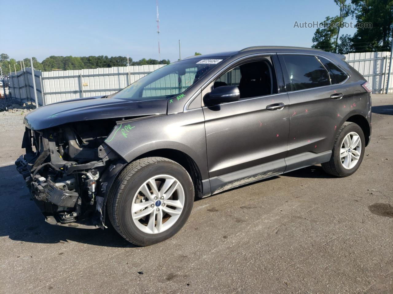 2017 Ford Edge Sel Gray vin: 2FMPK4J85HBB98911