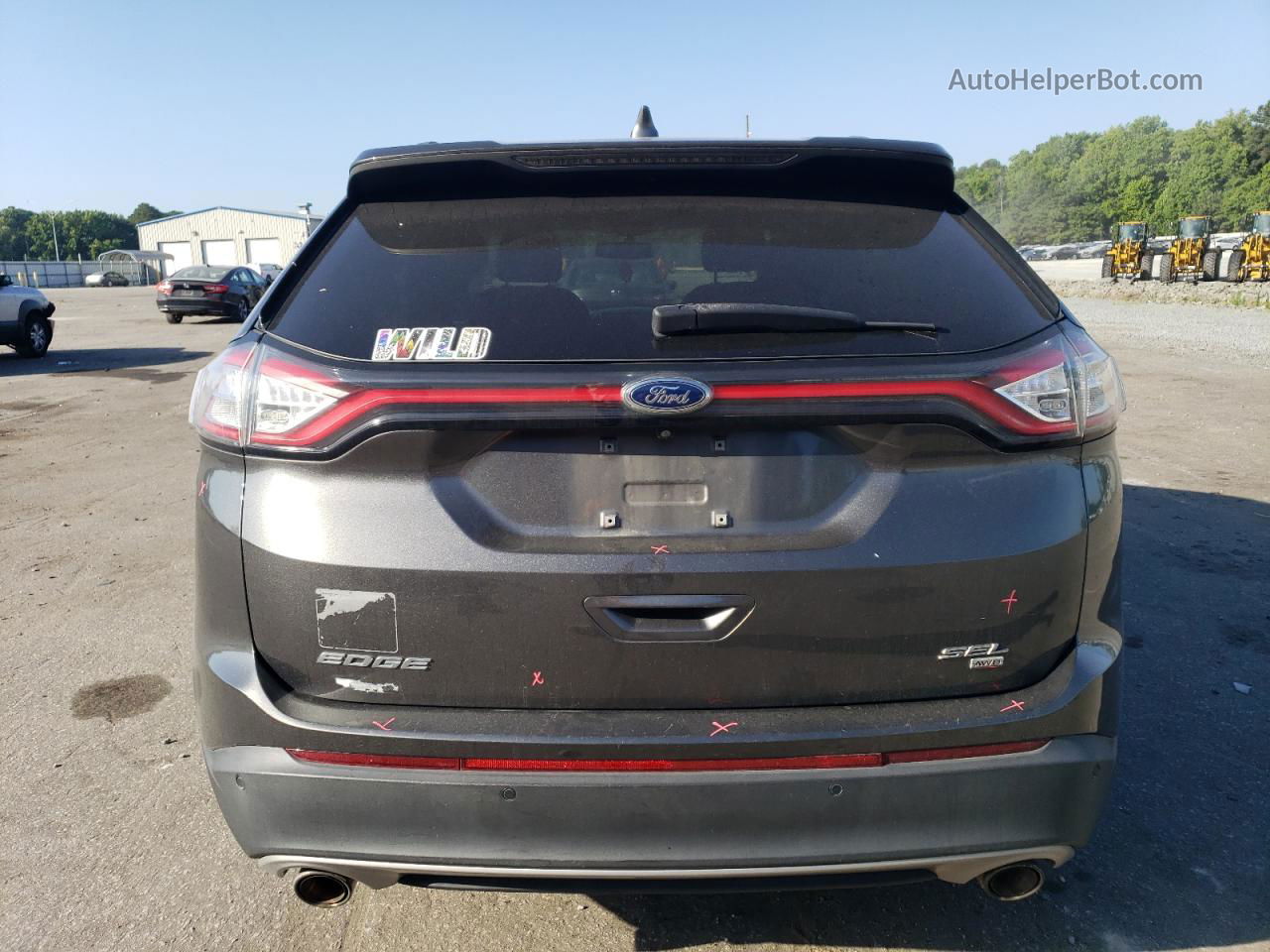 2017 Ford Edge Sel Серый vin: 2FMPK4J85HBB98911