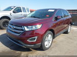 2017 Ford Edge Sel Maroon vin: 2FMPK4J85HBC52630